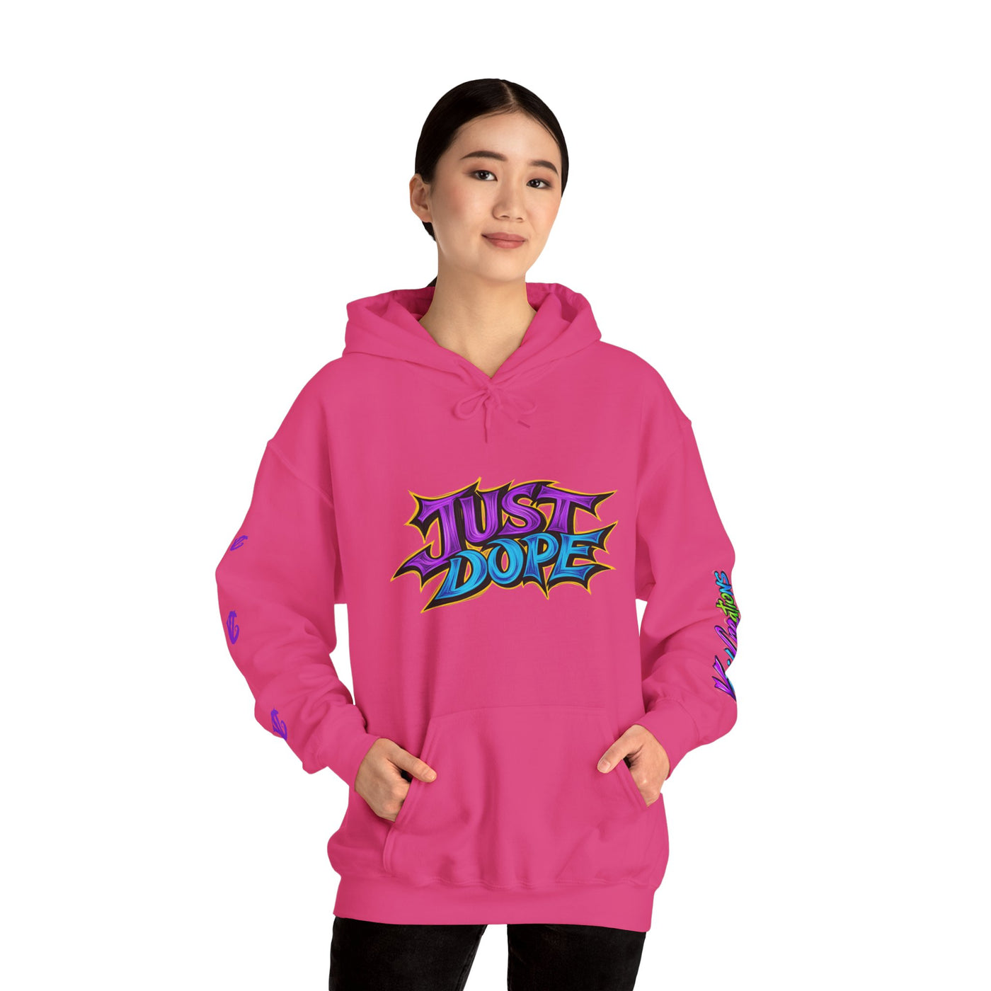 Just Dope Unisex Hooded Sweatshirt, Vivid Creations Graphic Sweatshirt, Best Hoodie for Men & Women