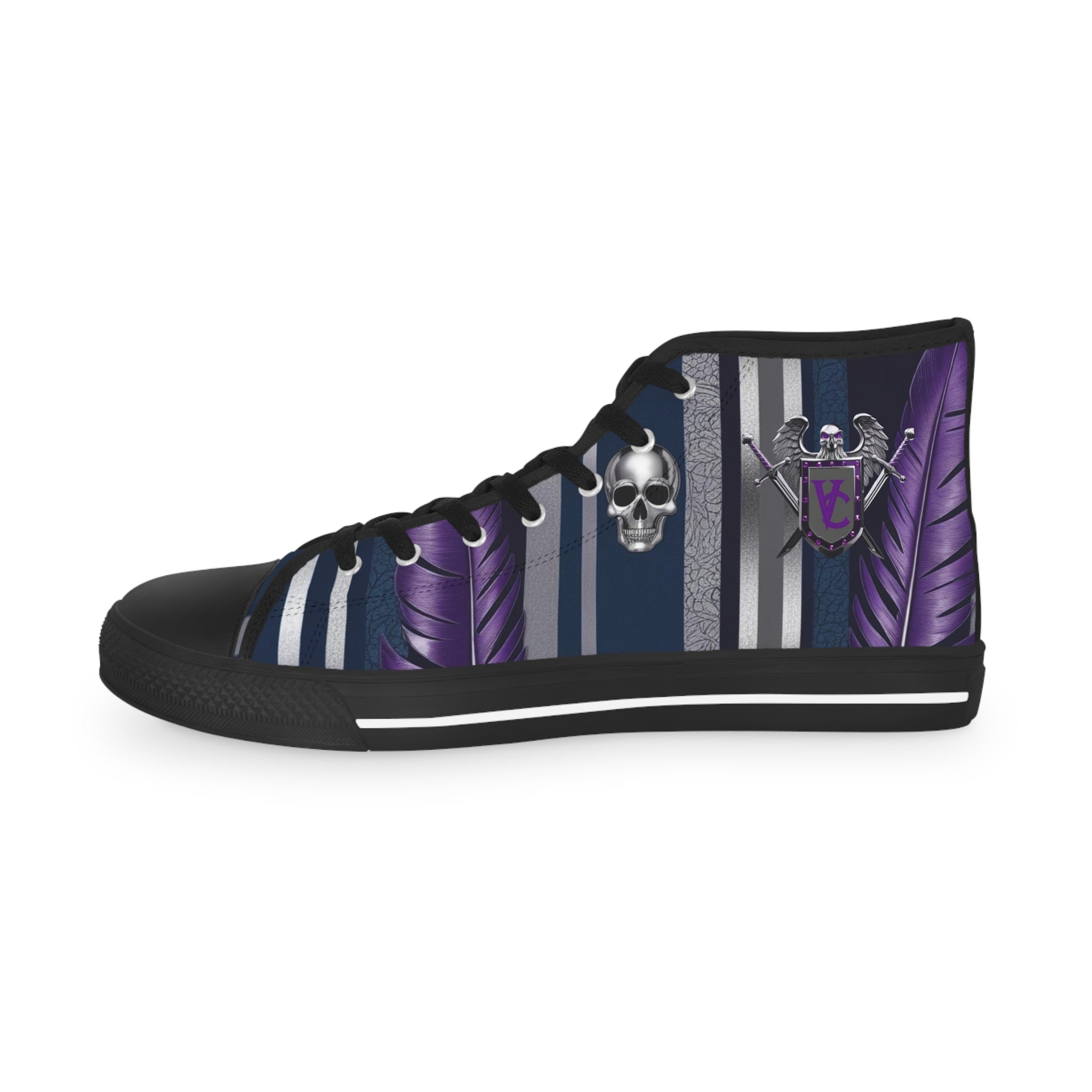 Stylish High Top Sneakers with Unique Abstract Design