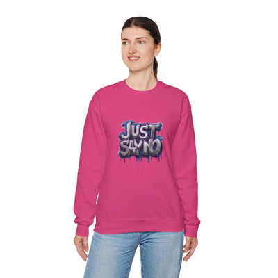 Lightweight Graphic Sweatshirt, Vivid Creations Just Say No Sweatshirt