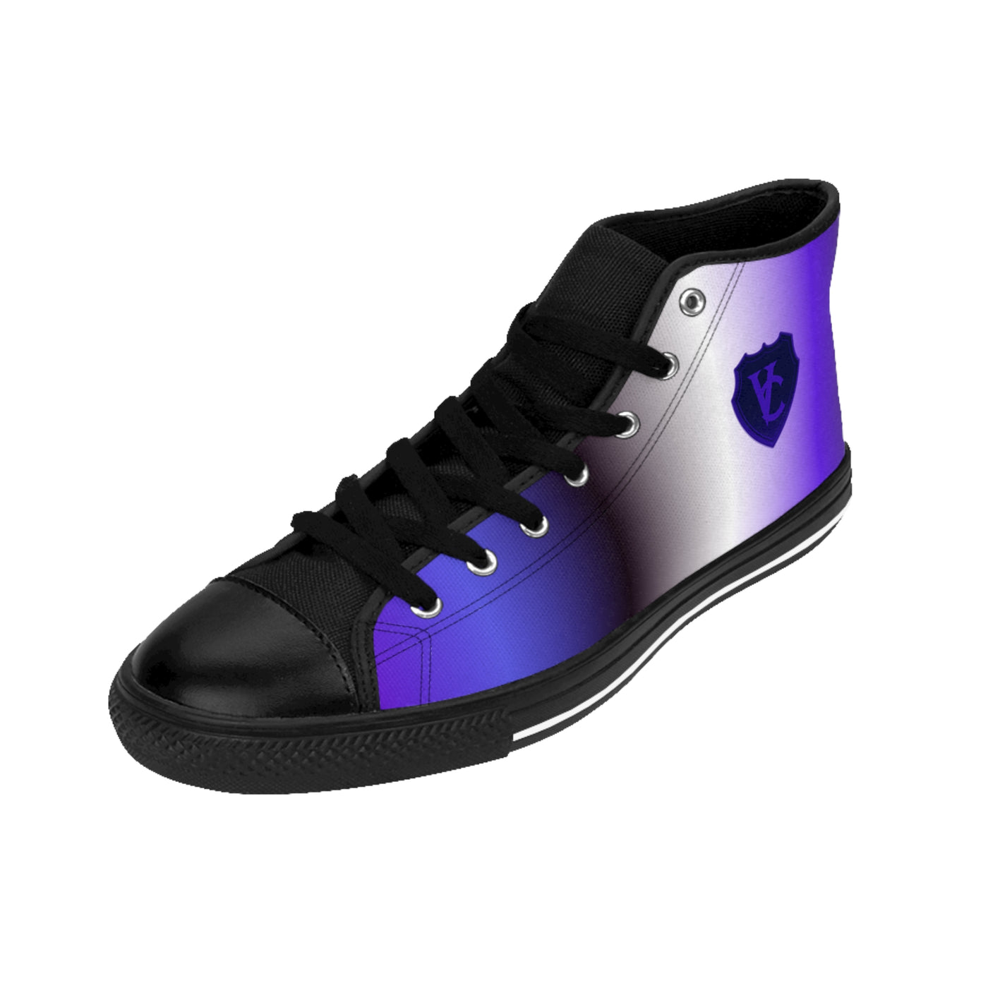 Women’s Classic Sneakers - Stylish Purple Gradient High Tops