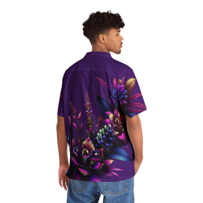 Men's Hawaiian Shirt - Exotic Floral Pattern