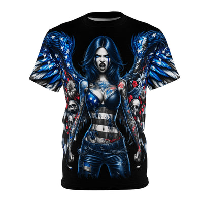 American Flag W/ Winged Female Silhouette's T-shirt