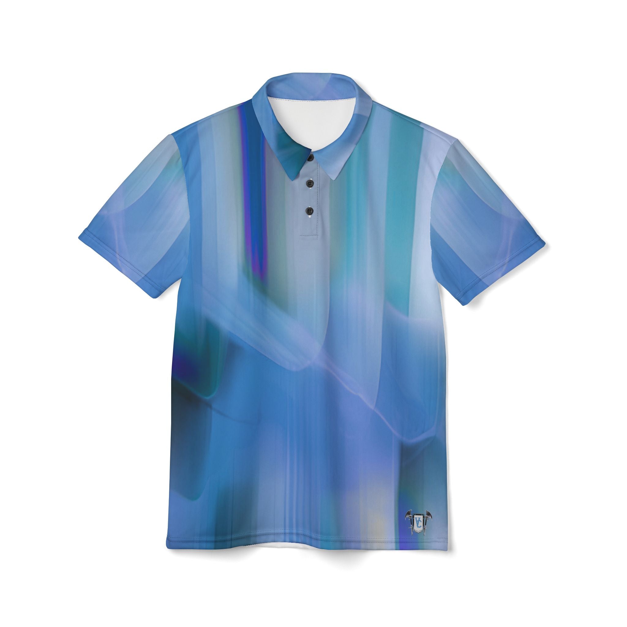 Abstract Blue Unisex Polo Shirt - Stylish & Comfortable for Everyday Wear