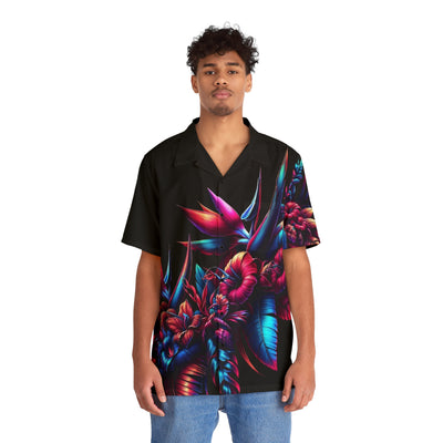 Hawaiian Shirt W/ Exotic Floral Print