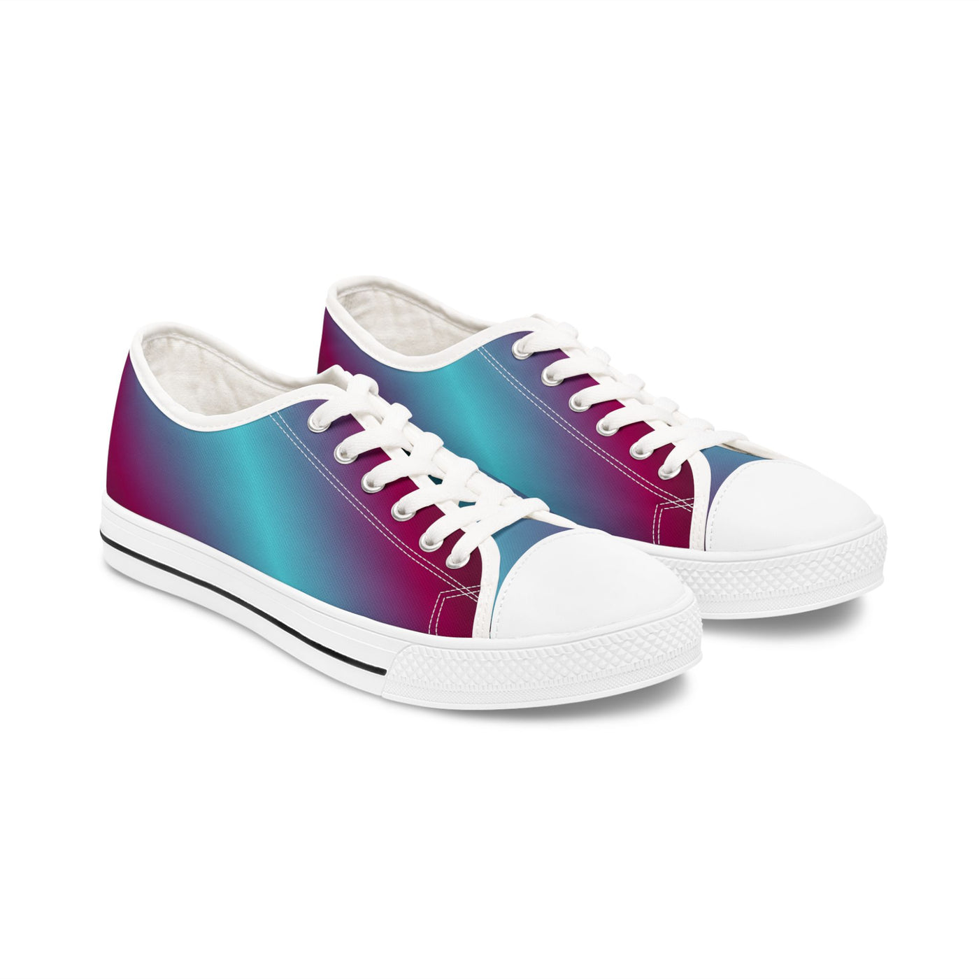 Stylish Gradient Women&#039;s Low Top Sneakers - Colorful Casual Footwear