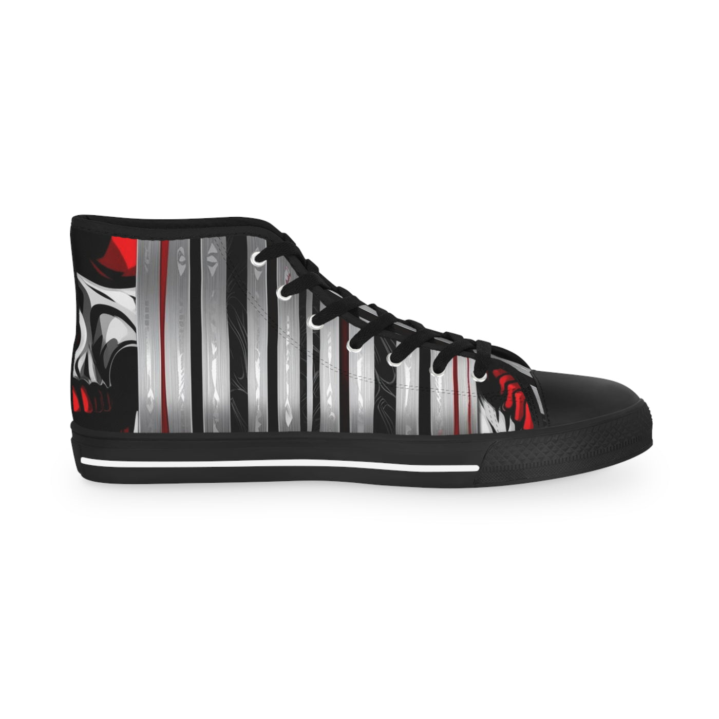 Men's High-Top Sneakers, Vivid Creations Designer Chuck's - Skull Design