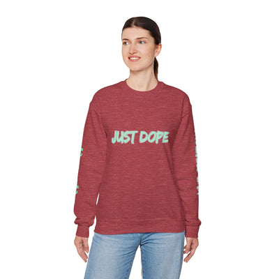 Just Dope Crewneck Sweatshirt, Vivid Creations Pull-Over Sweatshirt