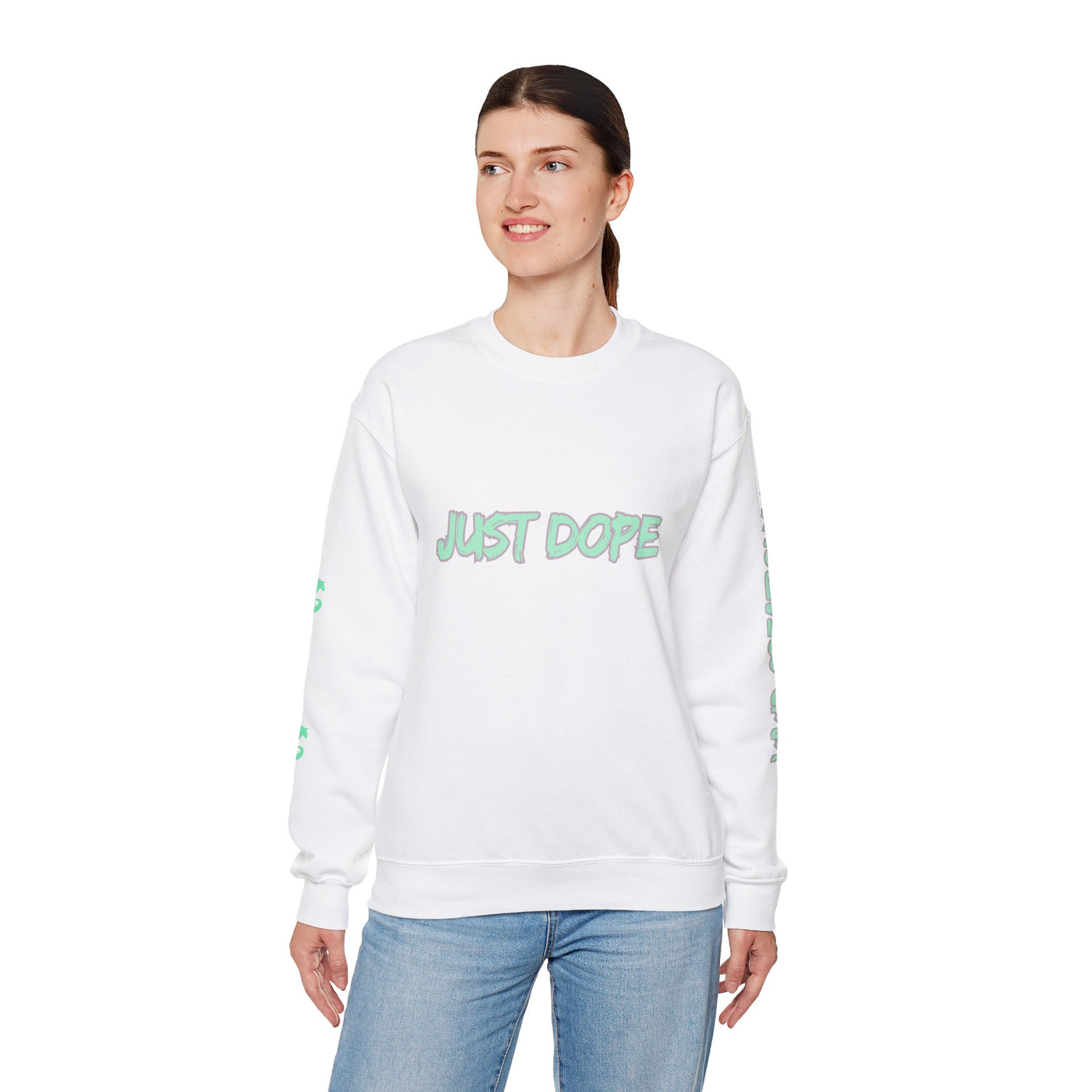 Just Dope Crewneck Sweatshirt, Vivid Creations Pull-Over Sweatshirt