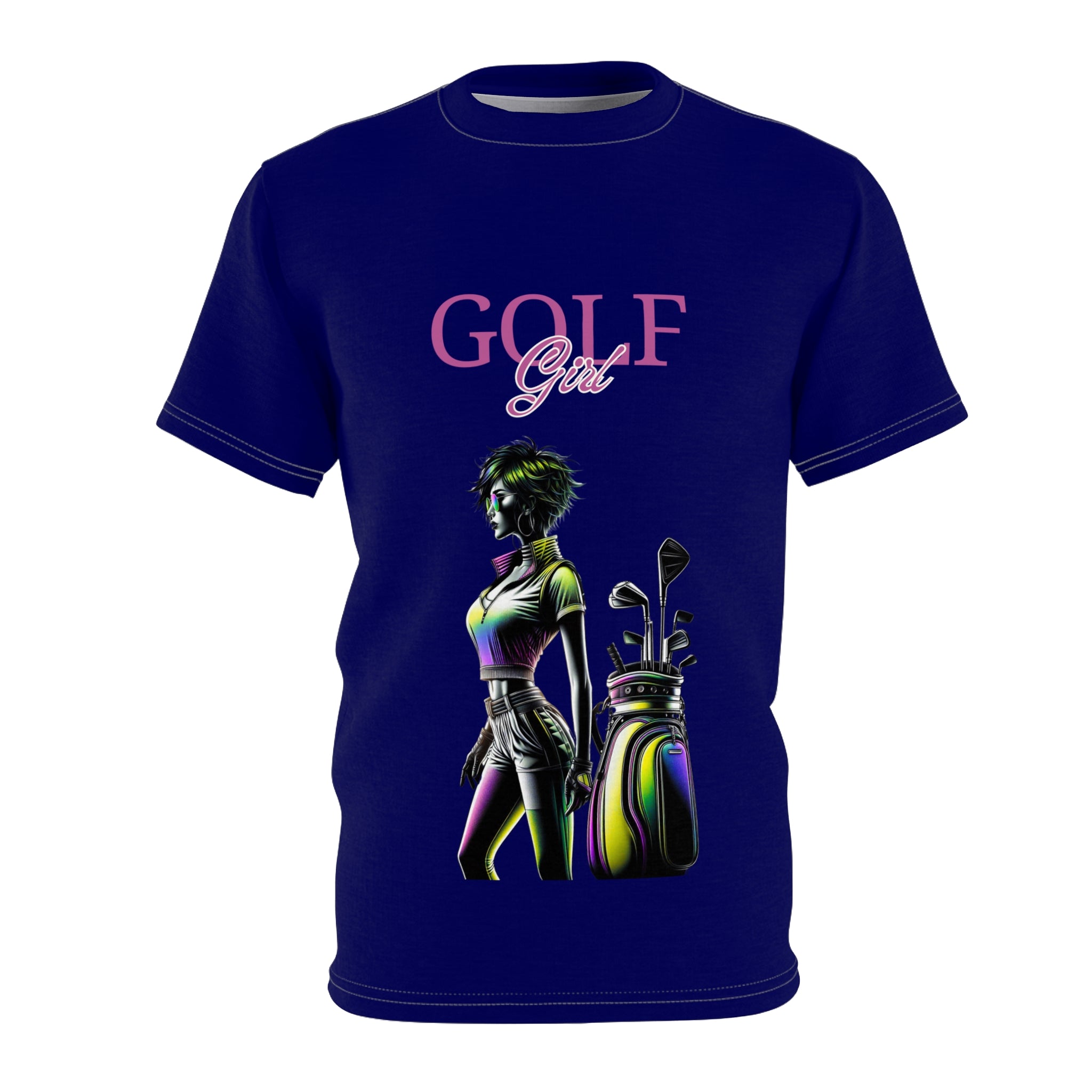 Golf Girl Unisex Cut & Sew Tee - Vibrant Graphic Design for Golf Enthusiasts