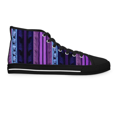 Men's High-Top Sneakers, Vivid Creations Designer Shoes Graphic Skull Design