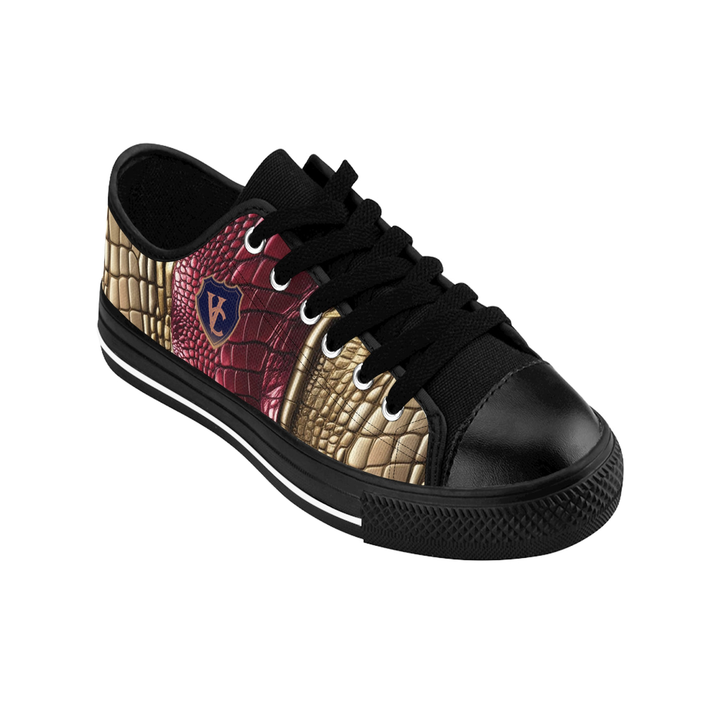 Stylish Women's Sneakers with Unique Crocodile Design