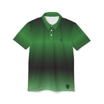 Men's Gradient Green Unisex Polo Golf Shirt - Stylish Casual Wear for Every Occasion