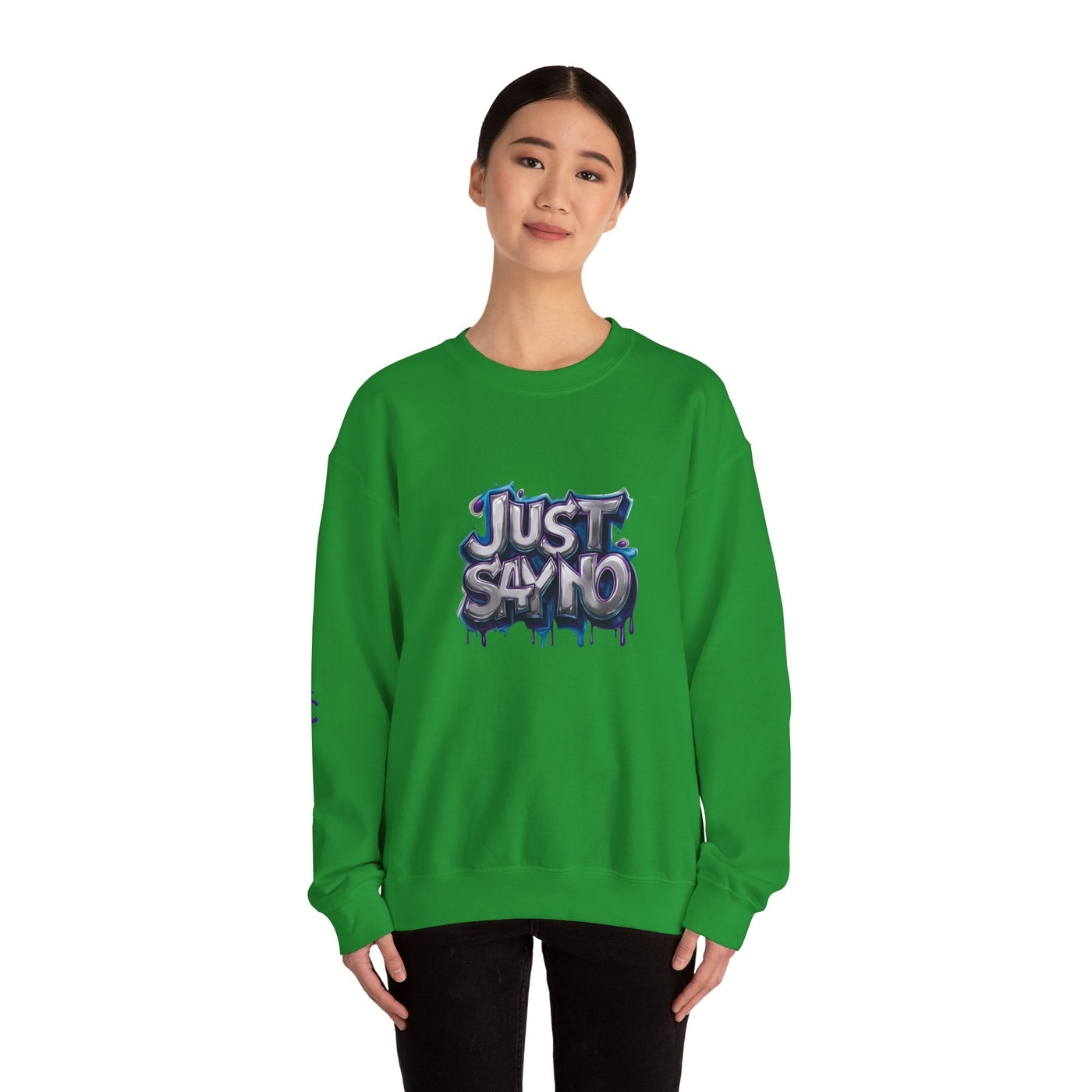 Lightweight Graphic Sweatshirt, Vivid Creations Just Say No Sweatshirt