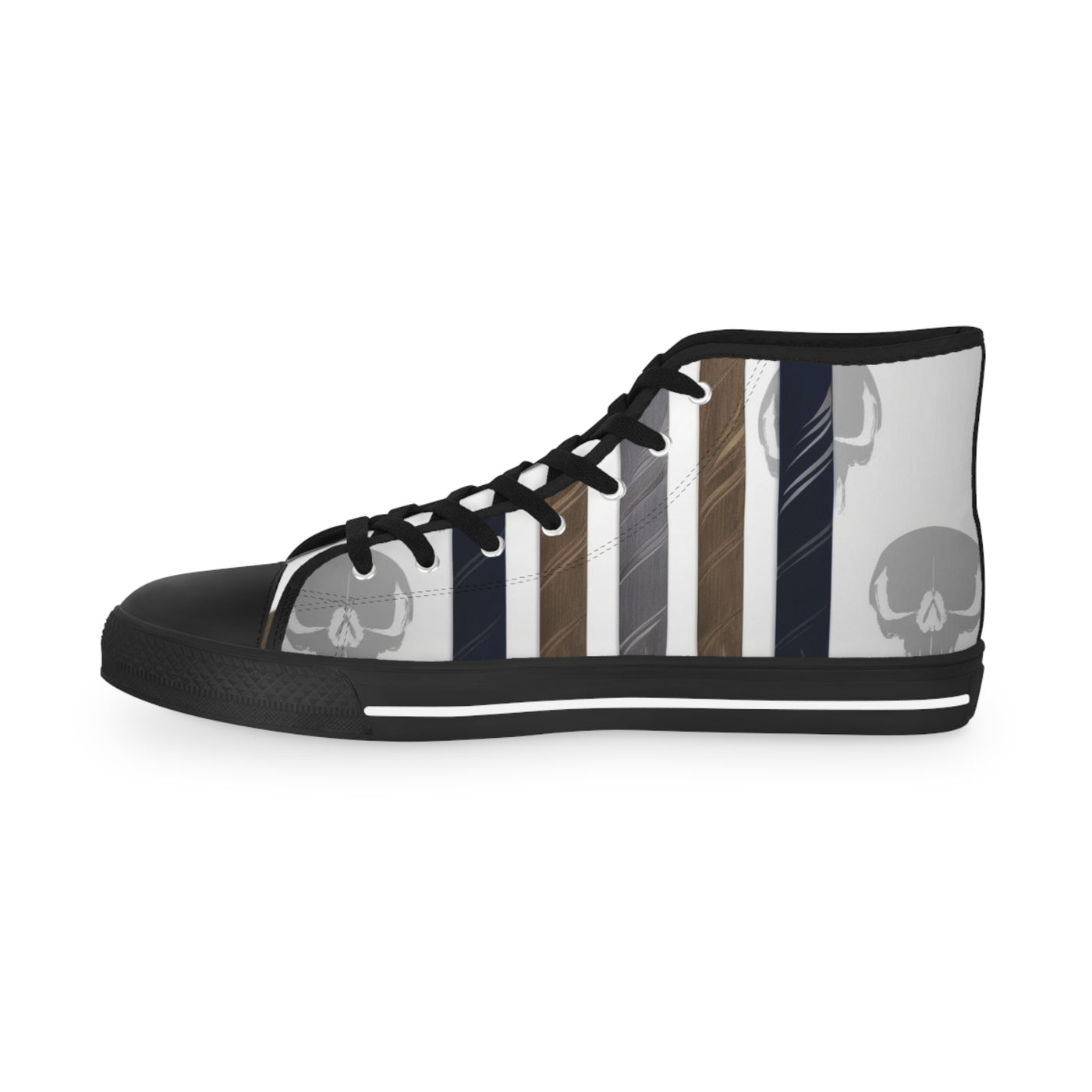 Men's High-Top Sneakers, Vivid Creations Designer Shoes Graphic Skull Design