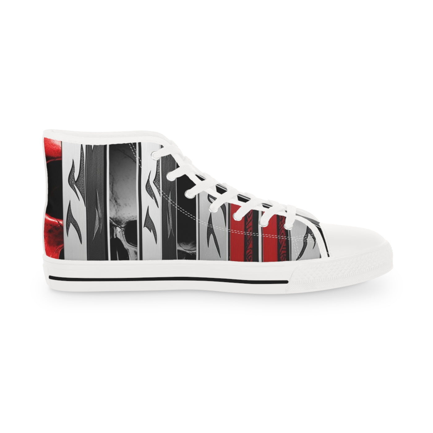 Men's High-Top Sneakers, Vivid Creations Designer Chuck's - Skull Design