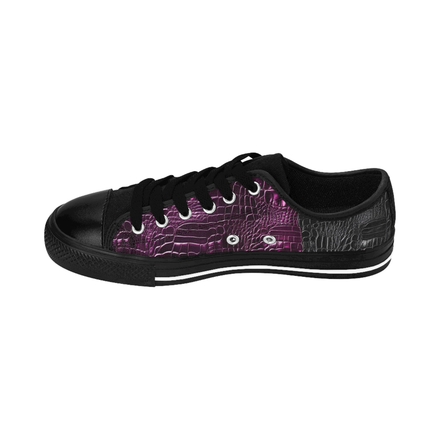 Stylish Women's Sneakers with Purple Circuit Design