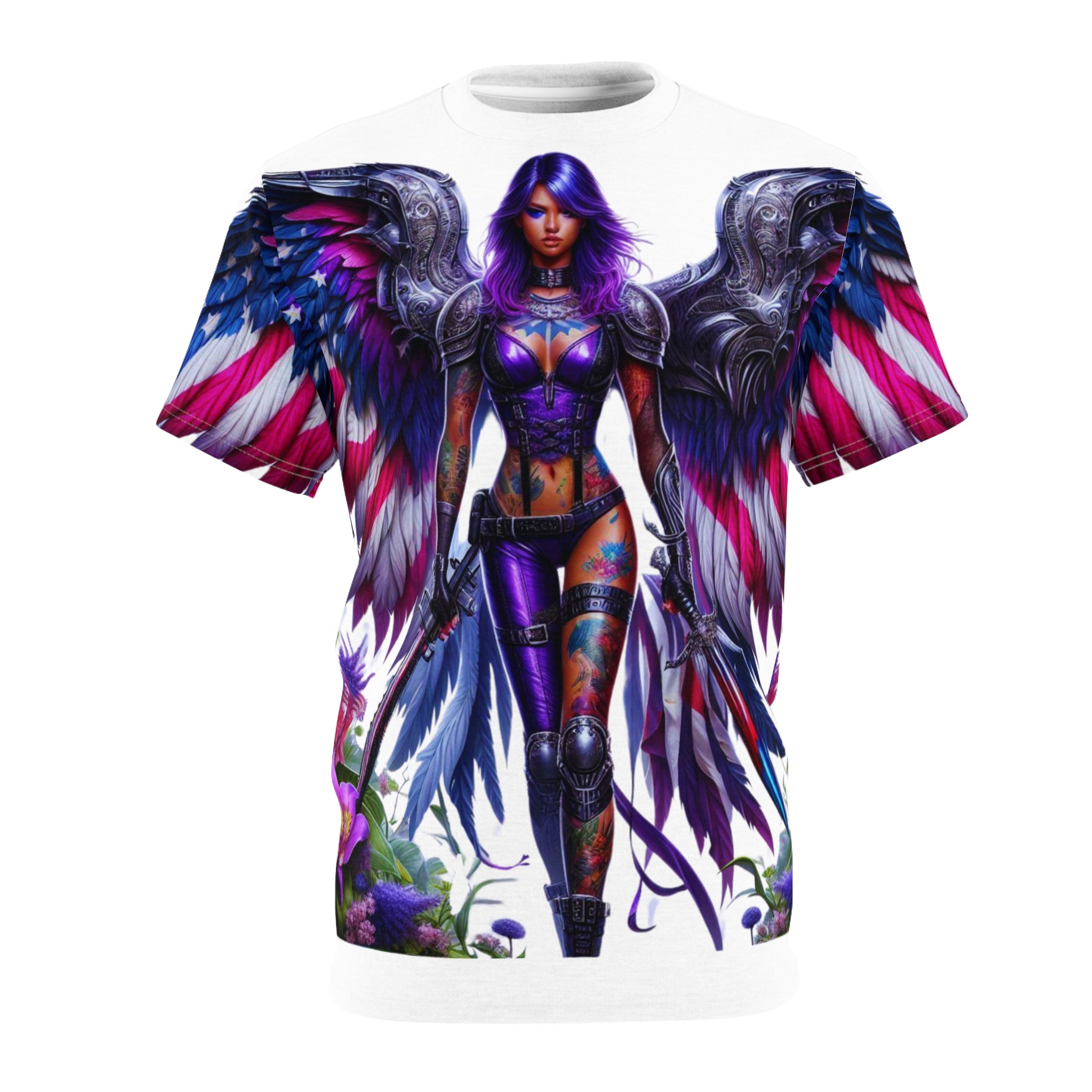 American Flag T-shirt, Vivid Angle T-shirt