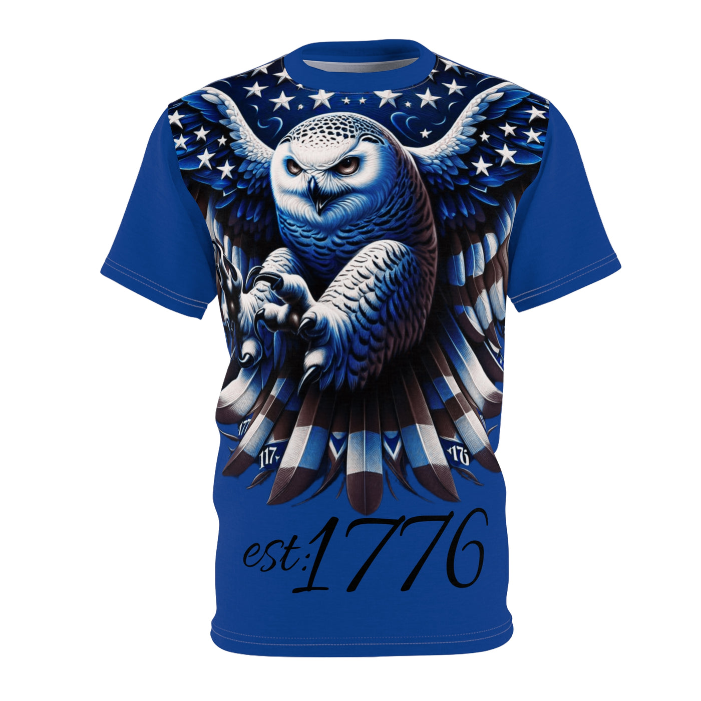 American Flag T-shirt,  W/ Owl 1776 T-shirt