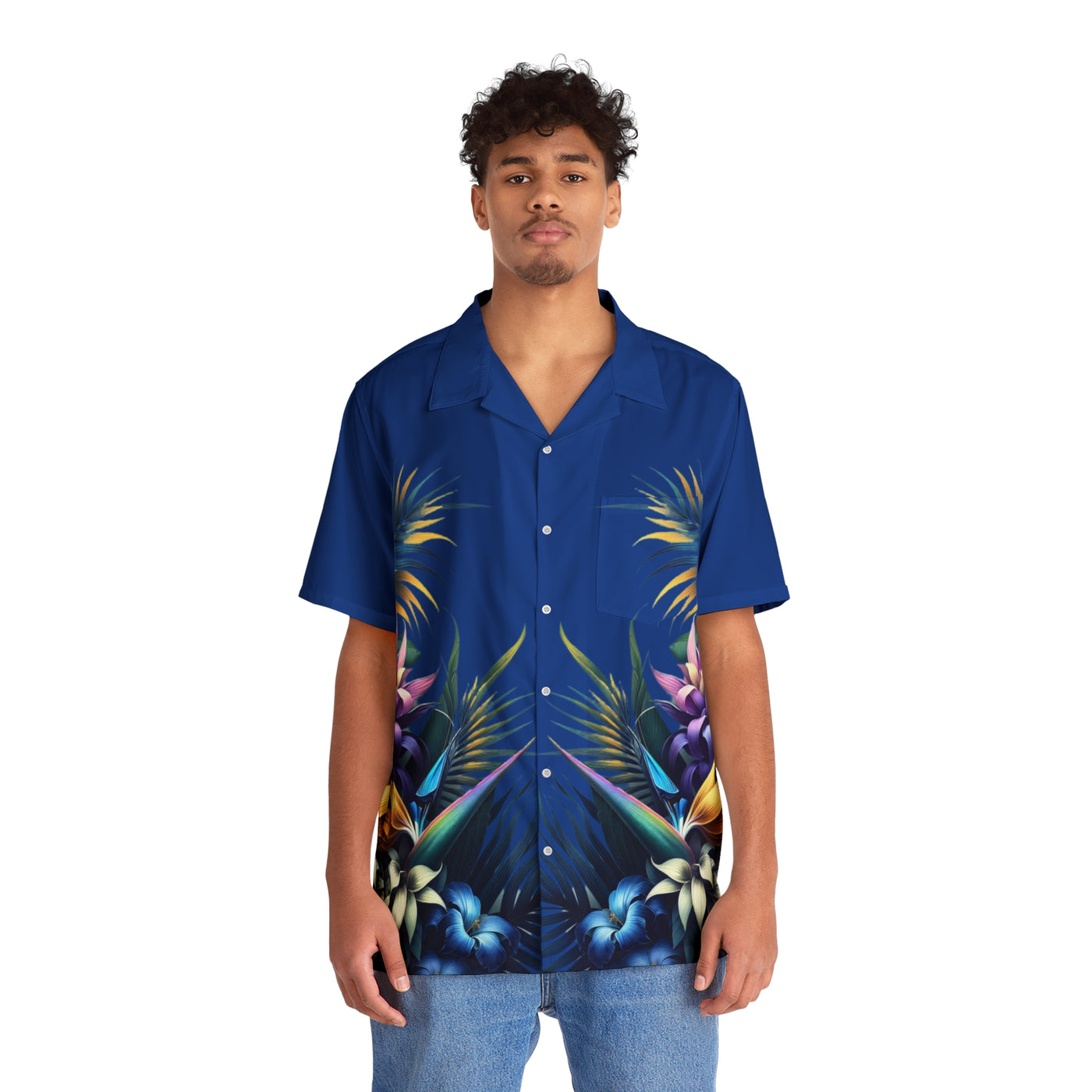 Hawaiian Shirt - Exotic Floral Pattern Men's Button-Up