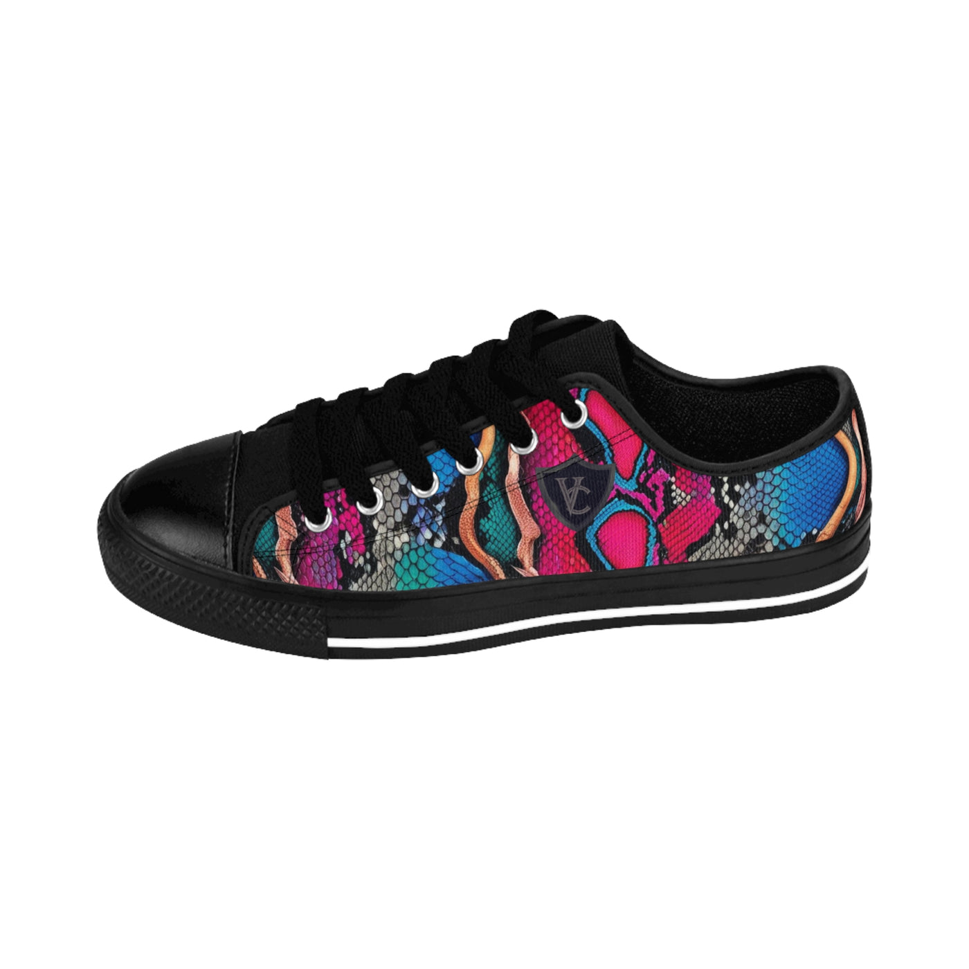 Vibrant Women’s Sneakers with Colorful Snake Design