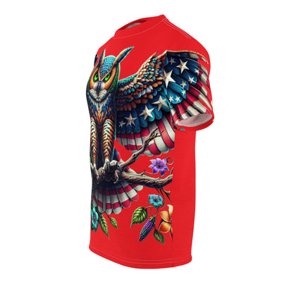 American Flag W/ Owl T-shirt