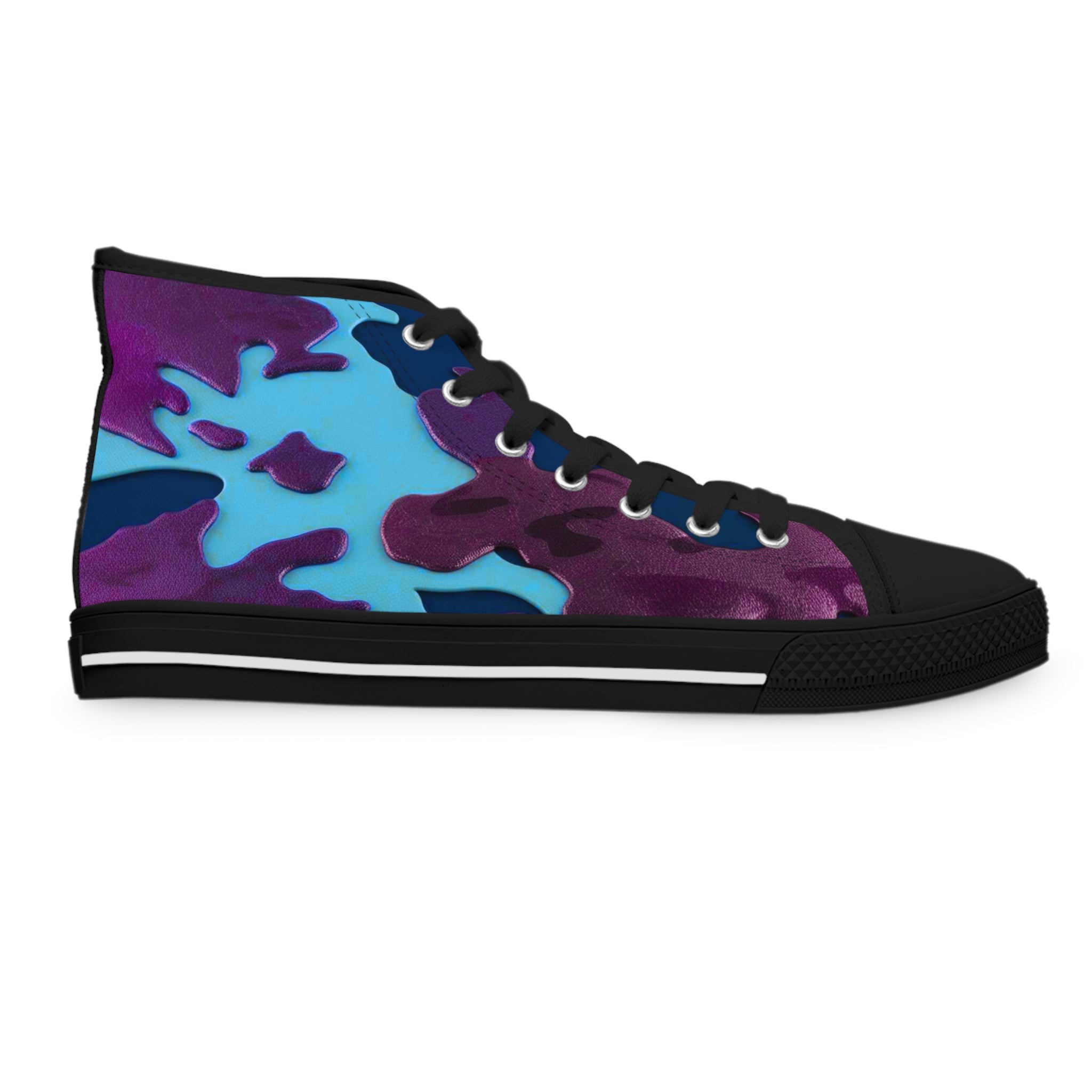 Stylish Camo High Top Sneakers for Women - Trendy Streetwear Footwear