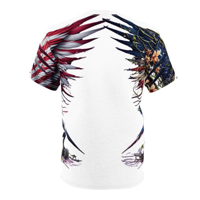 American Flag W/ Winged Male & Female Silhouette T-shirt