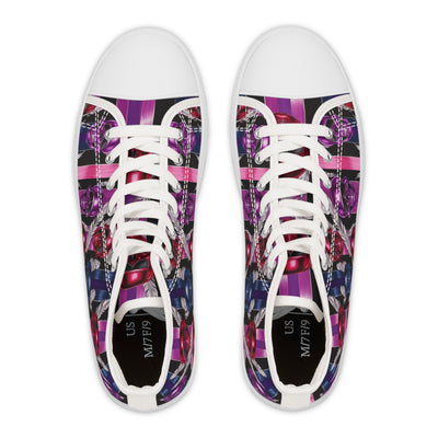 Edgy Skull High Top Sneakers for Women - Trendy Fashion Footwear