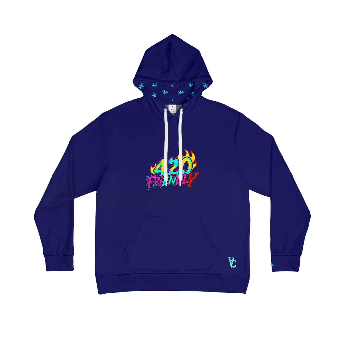 Men's Graphic Hoodie, Vivid Creations 420 Friendly Hooded Sweatshirt