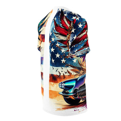 American Flag W/ Winged Female Silhouette & Corvette T-shirt