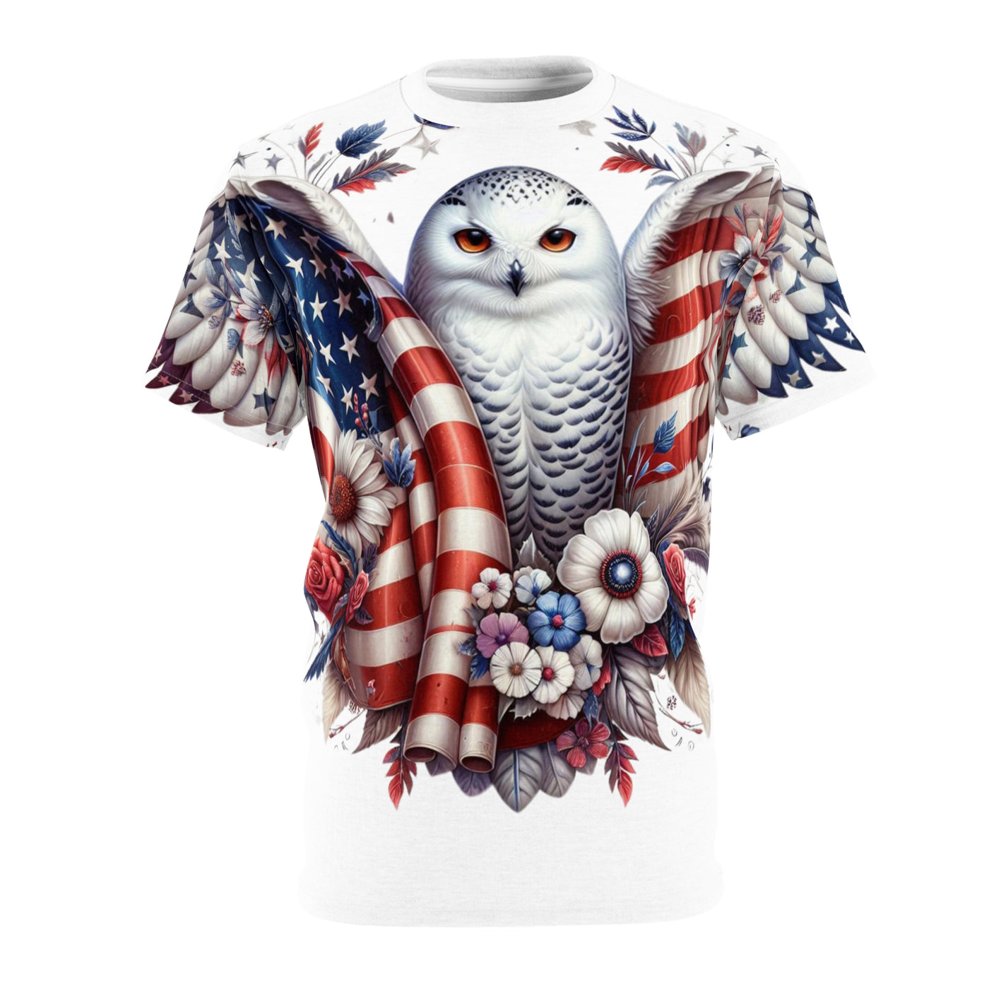 American Flag W/ Owl T-shirt