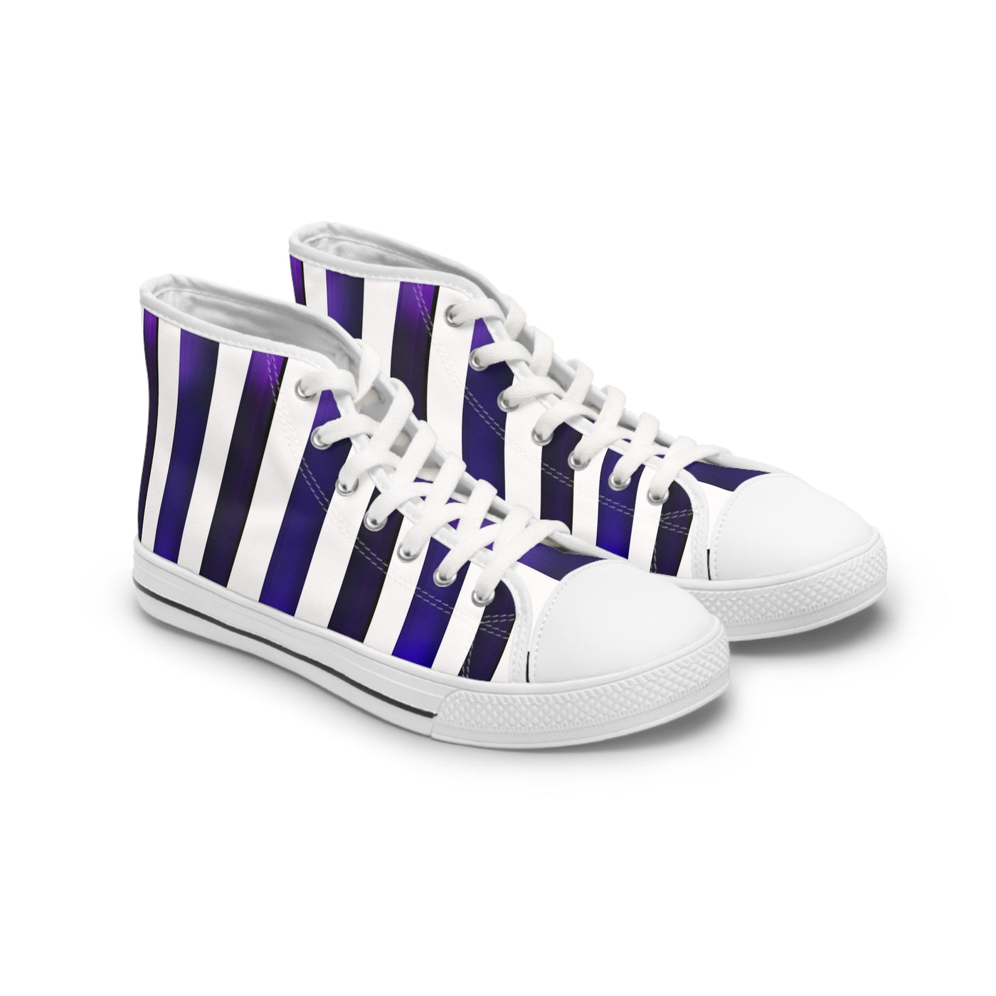 Women's High-Top Sneakers, Vivid Creations Designer Shoes Graphic Skull Design