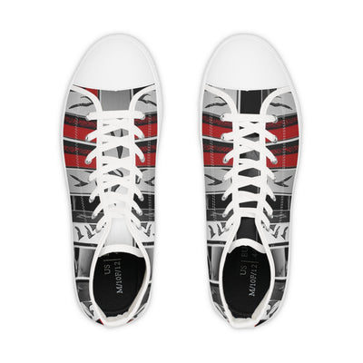 Men's High-Top Sneakers, Vivid Creations Designer Chuck's - Skull Design