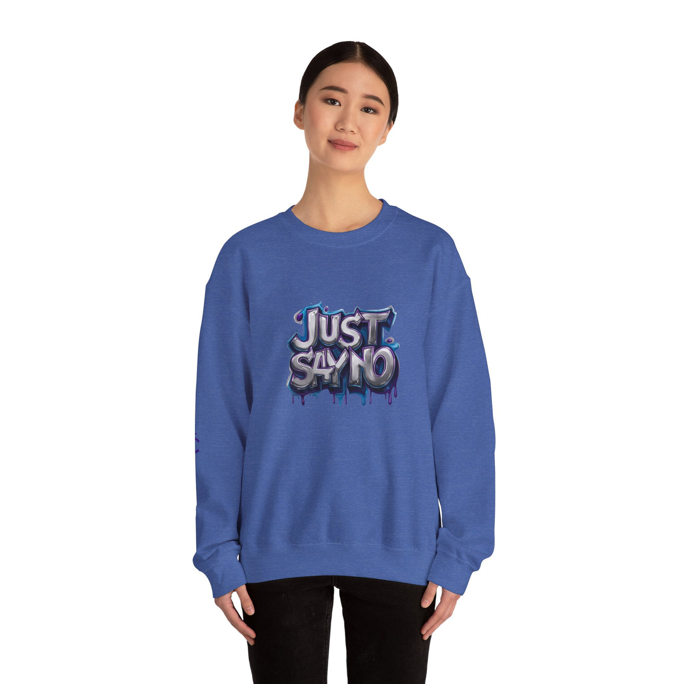 Lightweight Graphic Sweatshirt, Vivid Creations Just Say No Sweatshirt