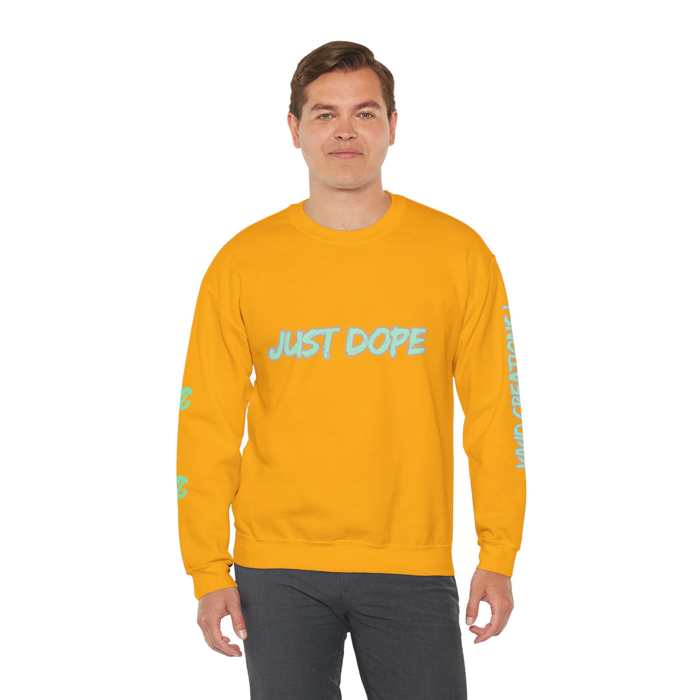 Just Dope Crewneck Sweatshirt, Vivid Creations Pull-Over Sweatshirt