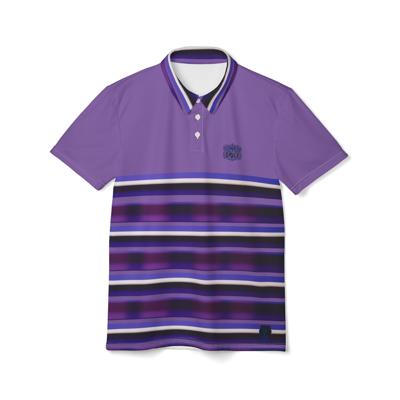 Stylish Striped Golf Polo Shirt - Perfect I Love Golf Gift