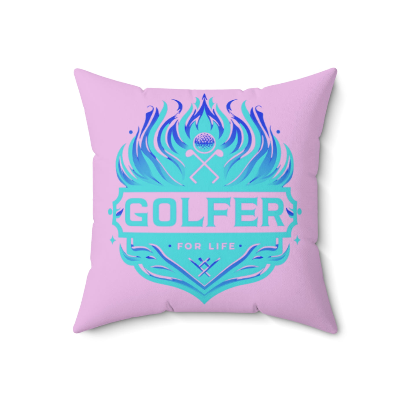 007, Polyester Square Golf Pillow, Golfer 4 Life Pillow, Great Golf Gift