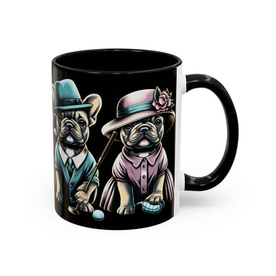 Puppies Playing Golf Coffee Mug (11oz), Golf Gift Coffee Cup