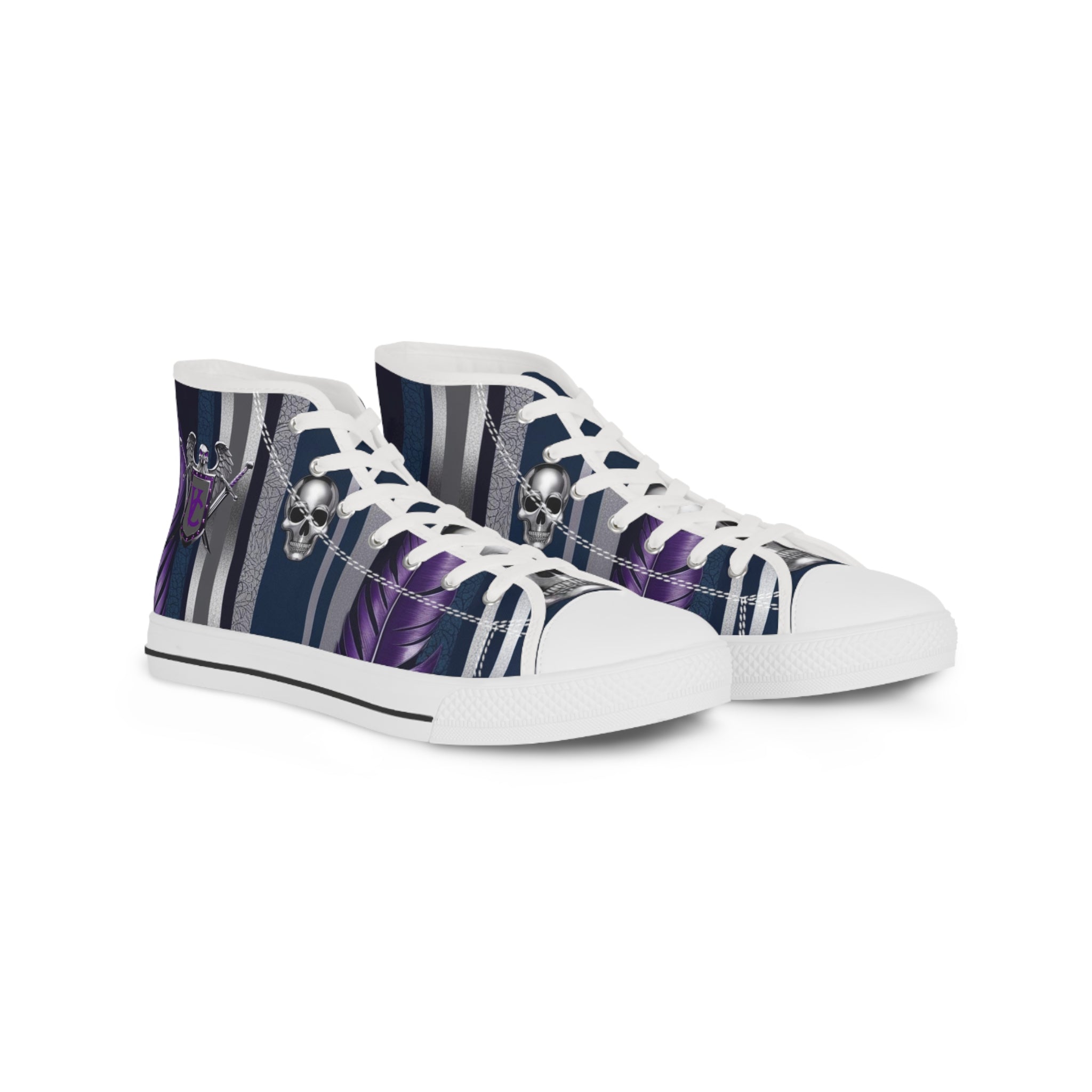 Stylish High Top Sneakers with Unique Abstract Design