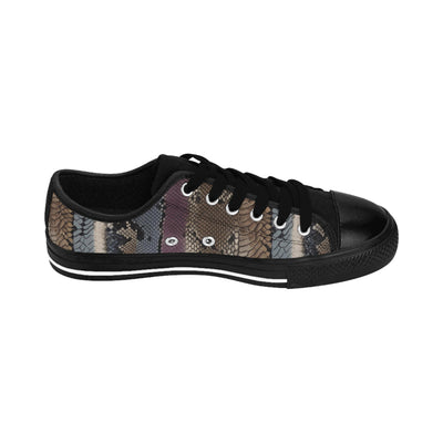 Men's Stylish Snakeskin Sneakers with Logo