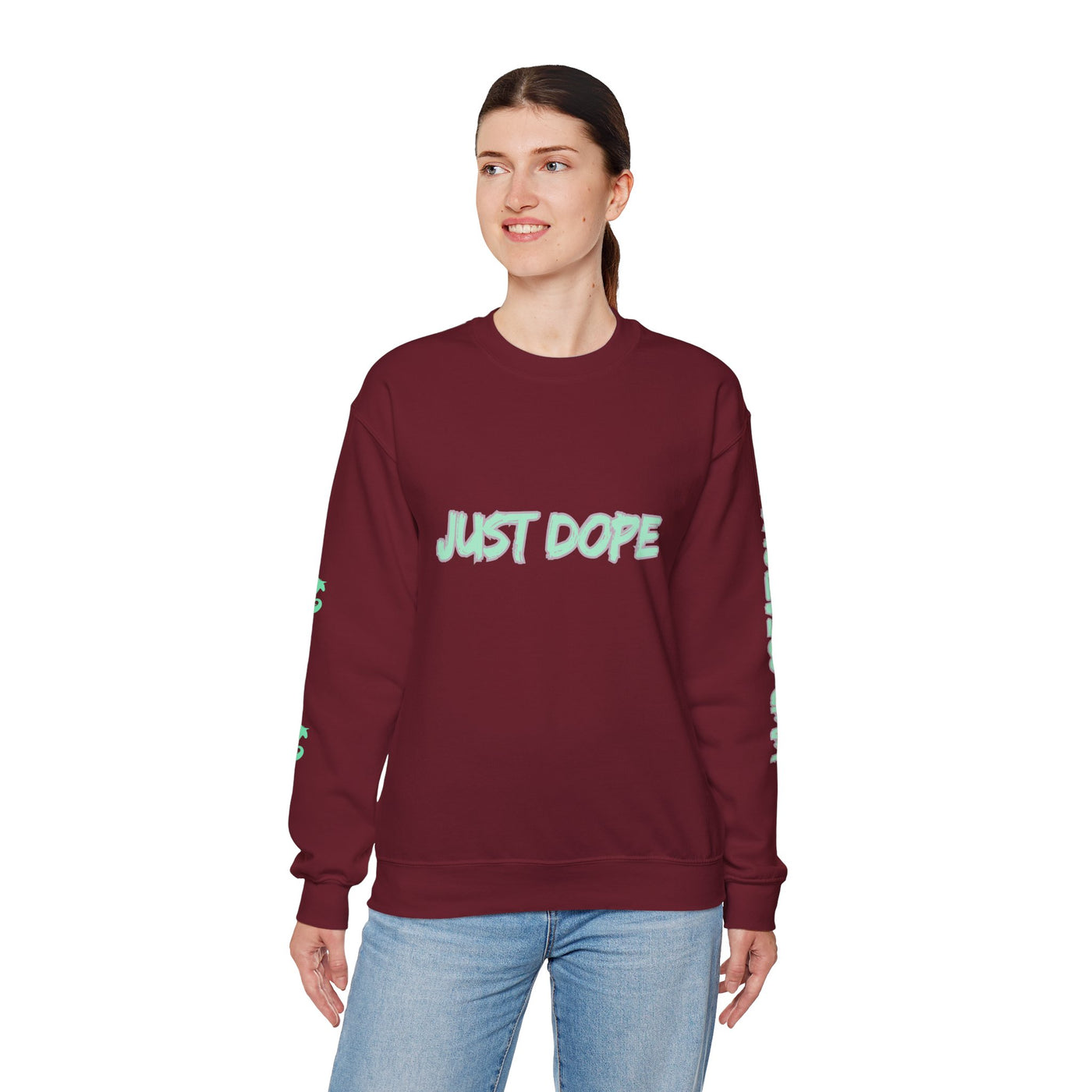 Just Dope Crewneck Sweatshirt, Vivid Creations Pull-Over Sweatshirt