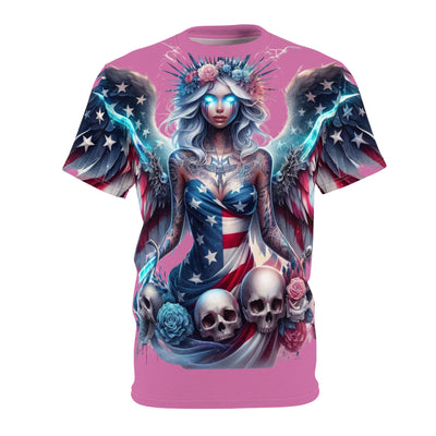 American Flag W/ Winged Female Silhouette's T-shirt