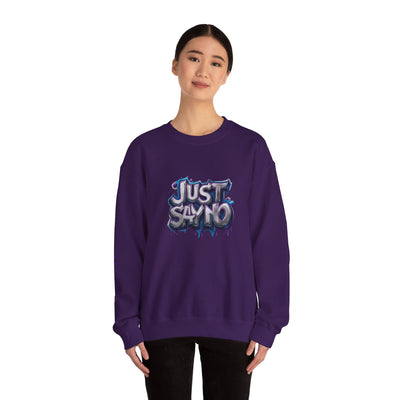 Lightweight Graphic Sweatshirt, Vivid Creations Just Say No Sweatshirt