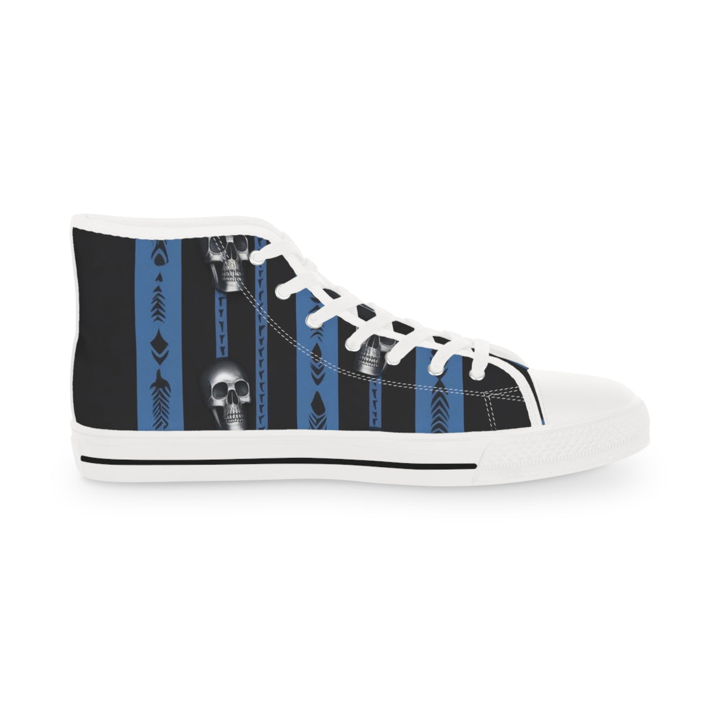 Men's High-Top Sneakers, Vivid Creations Designer Shoes Graphic Skull Design