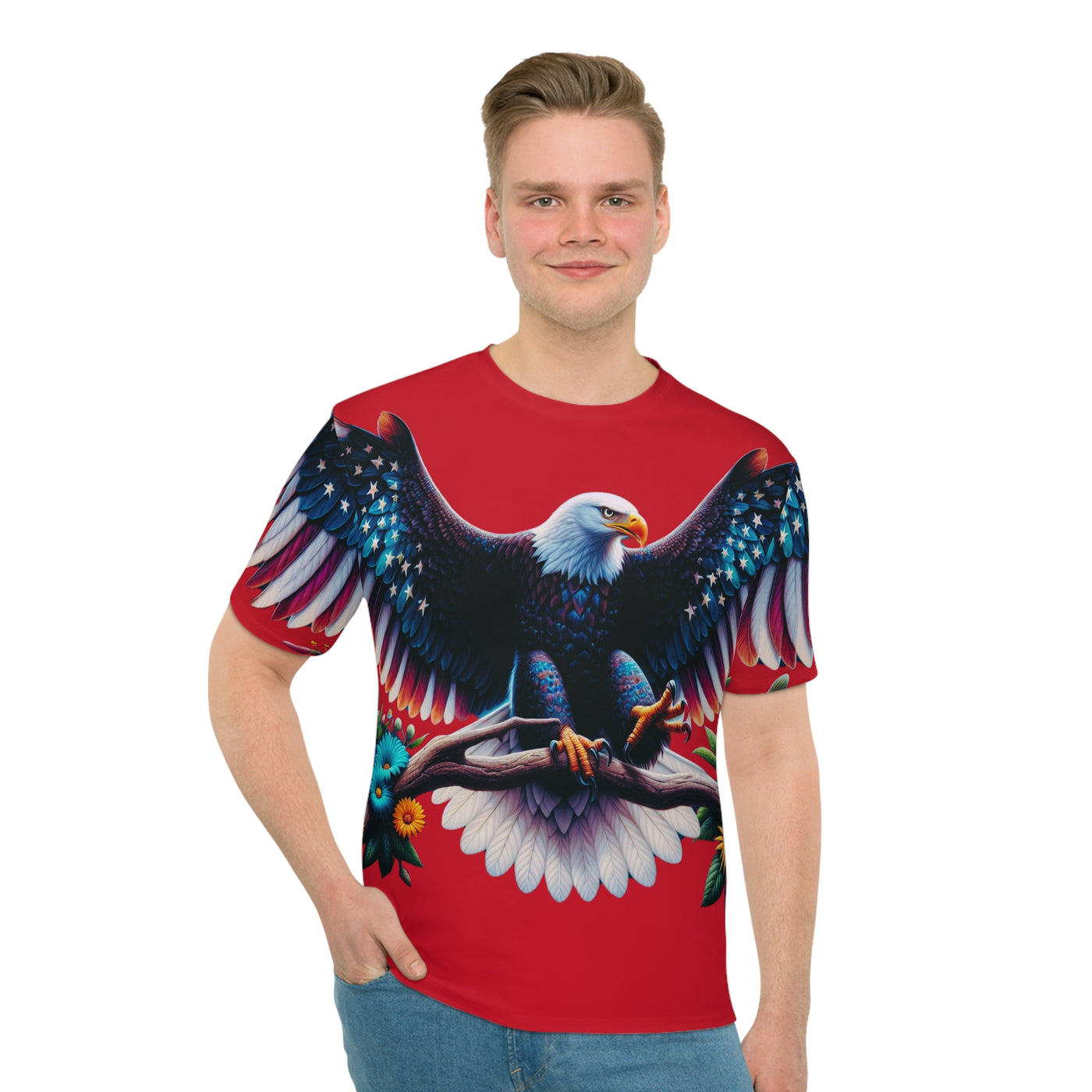 Eagle American Flag Design T-shirt