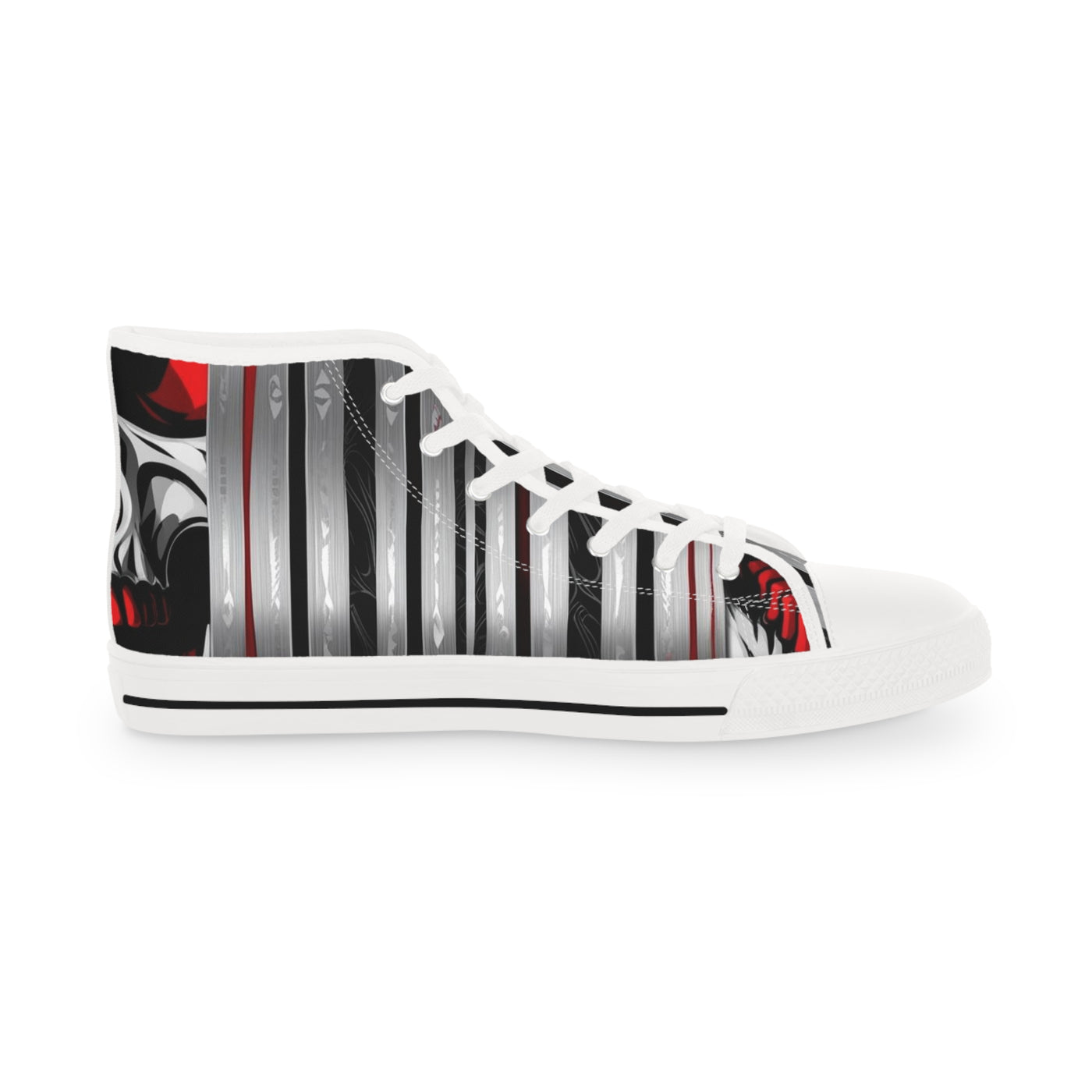 Men's High-Top Sneakers, Vivid Creations Designer Chuck's - Skull Design