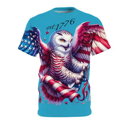 American Flag W/ Owl 1776 T-shirt