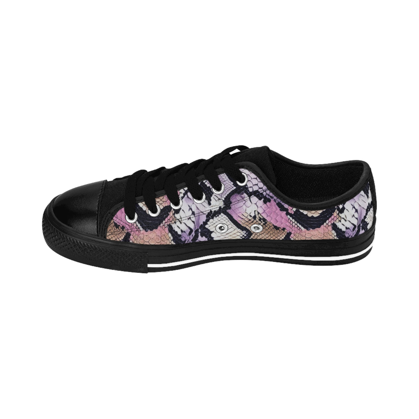 Stylish Women's V.C. Sneakers with Snakeskin Print - Perfect for Casual Outfits