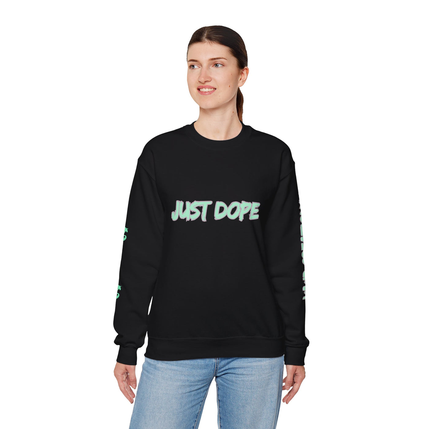 Just Dope Crewneck Sweatshirt, Vivid Creations Pull-Over Sweatshirt