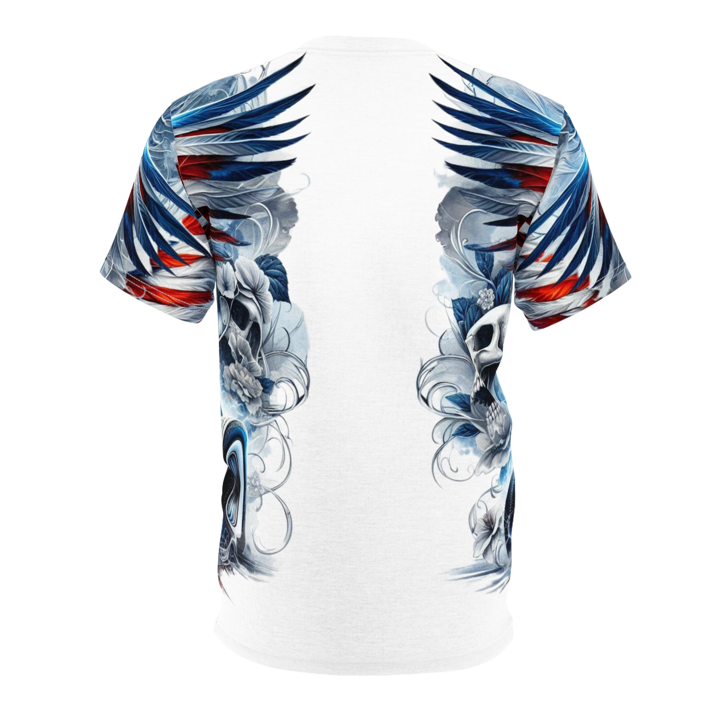 American Flag W/ Winged Female Silhouette & Old Car T-shirt